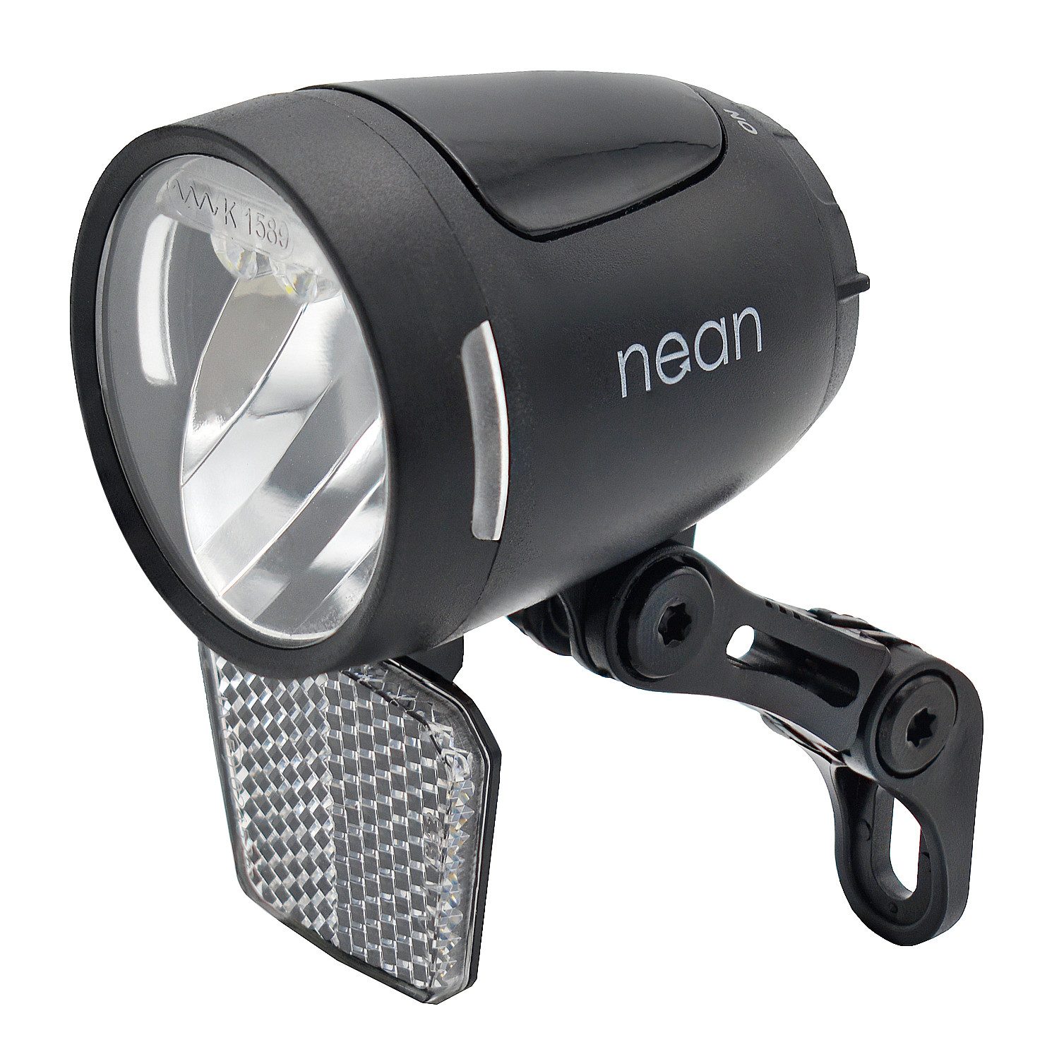 nean Fahrrad-Frontlicht Dynamo, Lichtautomatik, Standlicht und Reflektor, Rücklichtanschluss, 90 LUX