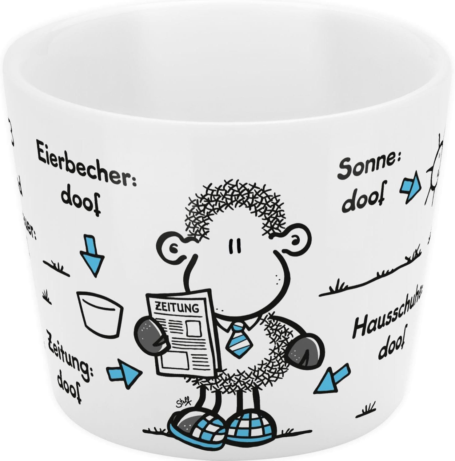 Sheepworld Eierbecher Eierbecher Porzellan Ø 5,2cm H 4.2cm Sheepworld Ohne Papa ist alles