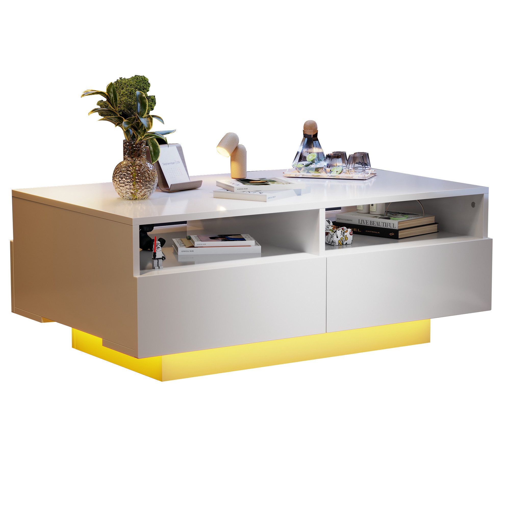OKWISH Couchtisch Sofatisch (1-St), mit 4 günstig online kaufen