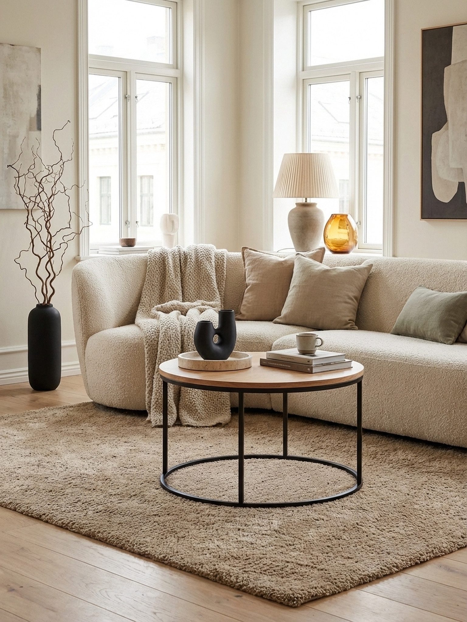 Runde Metall-Holz Couchtische online kaufen