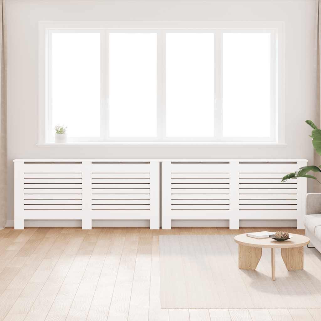 vidaXL Heizkörper Heizkörperverkleidungen 2 Stk. Weiß 172×19×81,5 cm MDF
