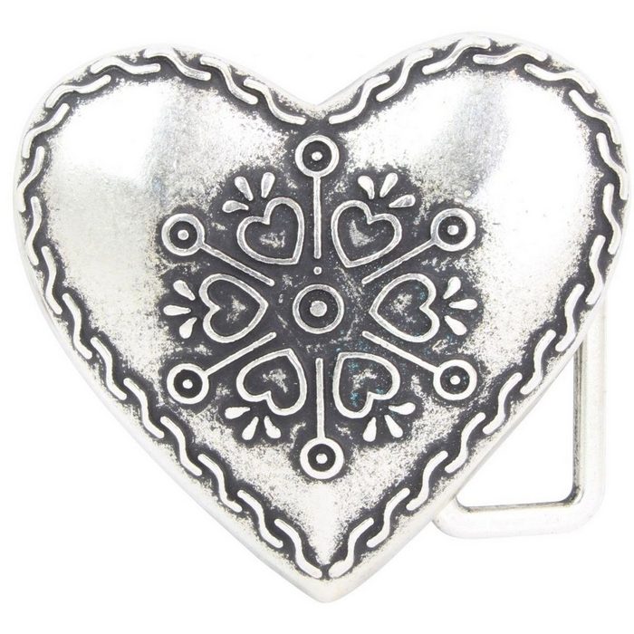 BELTINGER Gürtelschnalle Traditional Heart 4 0 cm - Buckle Wechselschließe Gürtelschließe 40mm