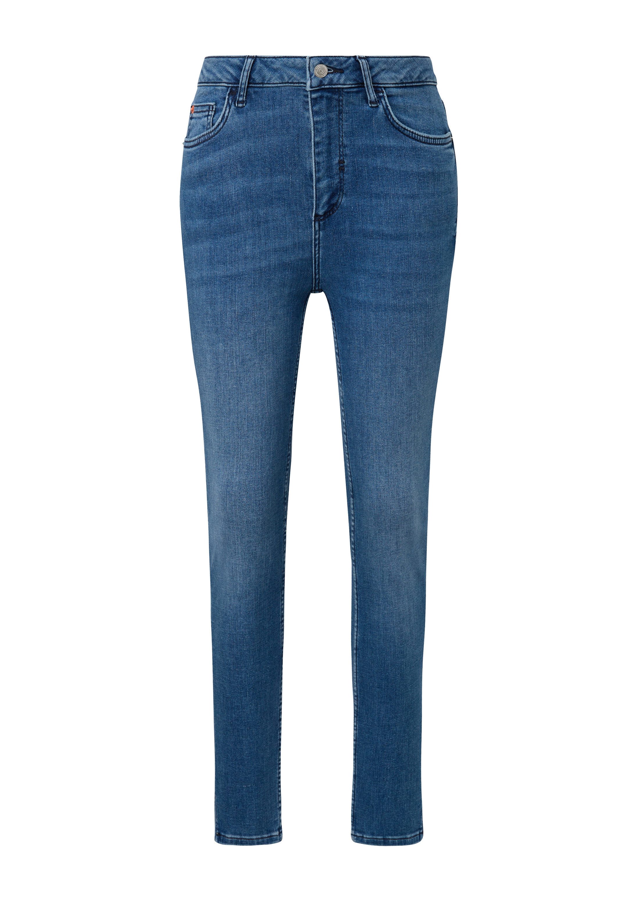 comma Skinny-fit-Jeans Jeans-Hose Skinny-Jeans mit geschlitztem Saum