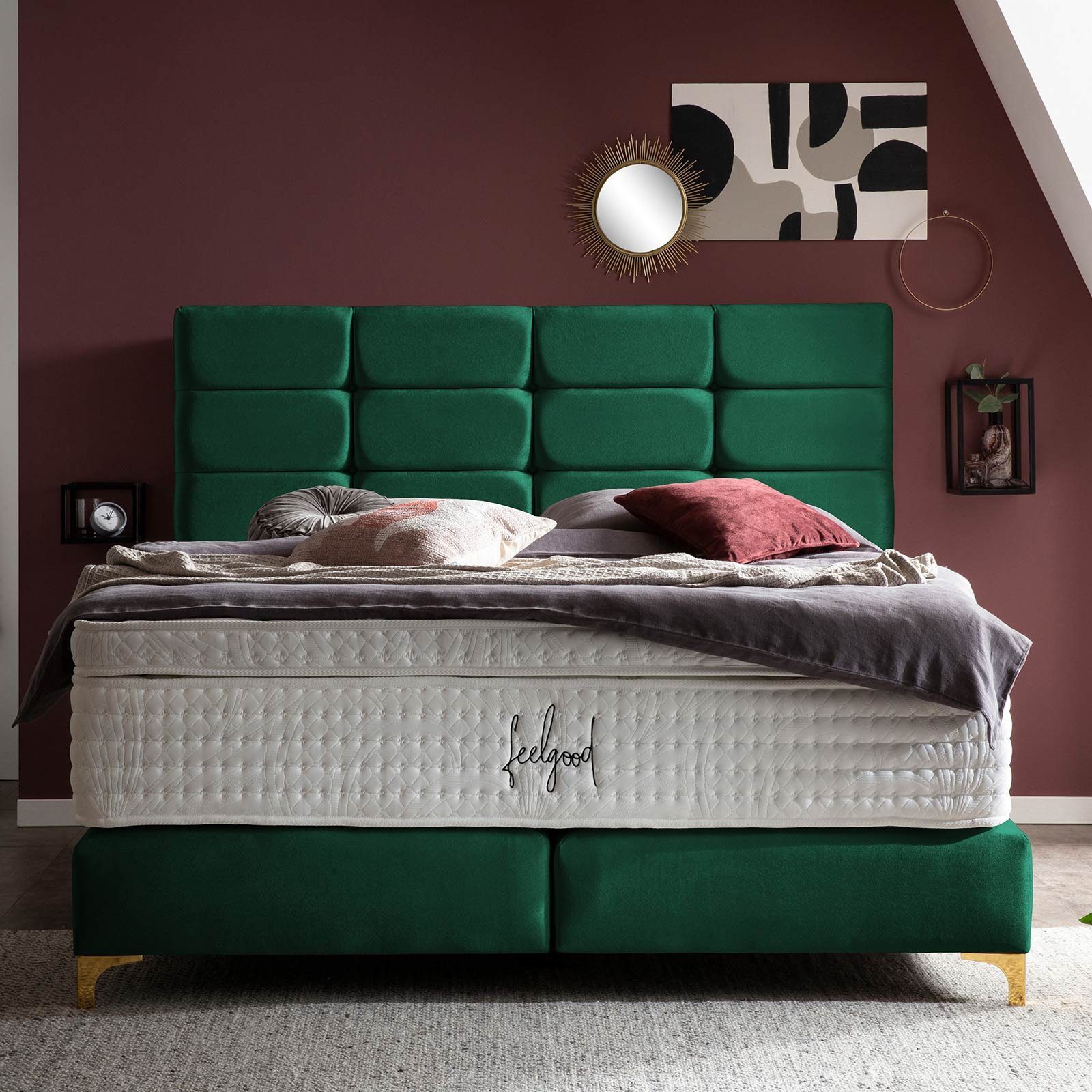 BettCo Boxspringbett Kansas (180 x 200 günstig online kaufen