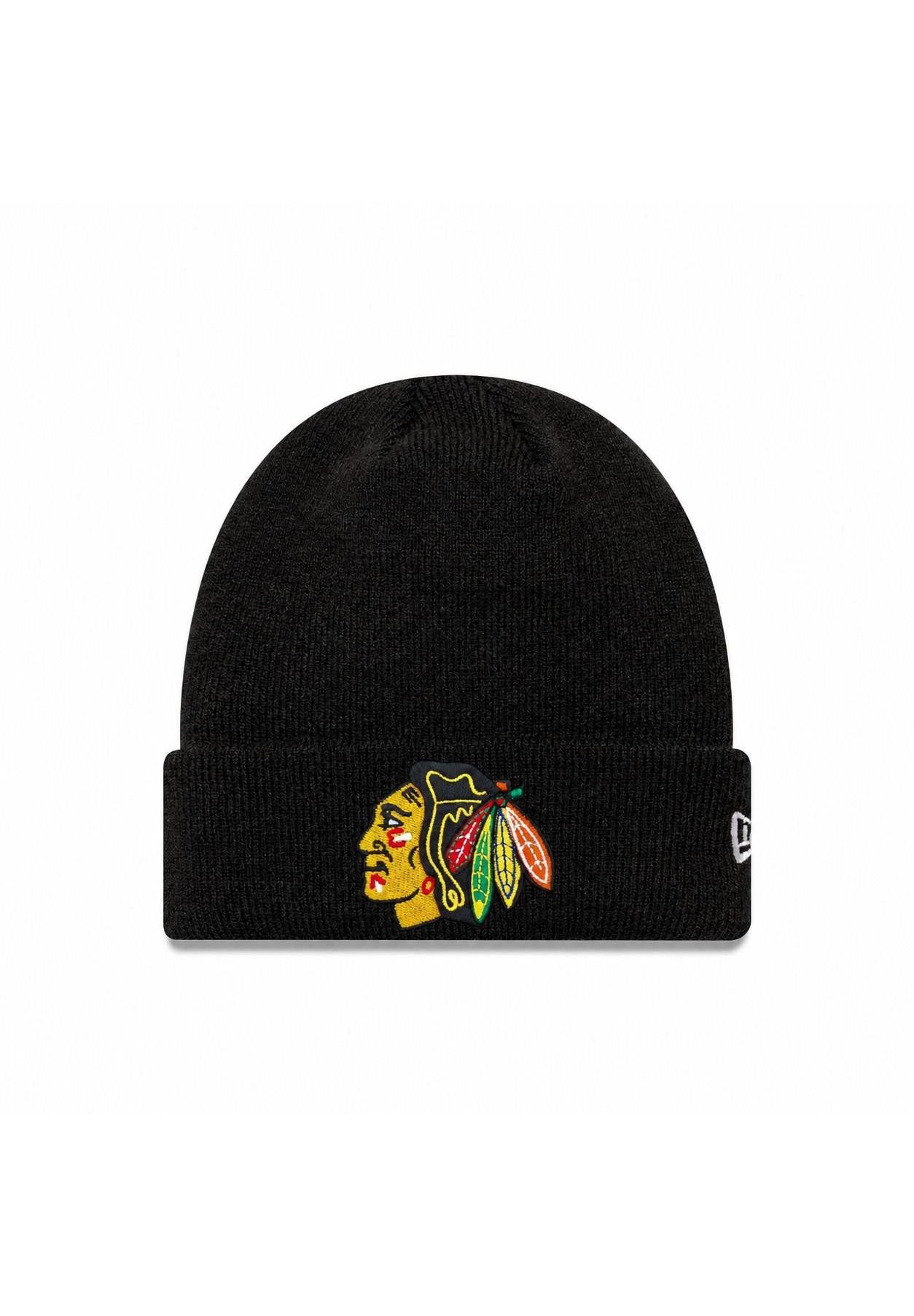 New Era Beanie Chicago Blackhawks New Era NHL Cuff Knit Beanie Schwarz (1-St)