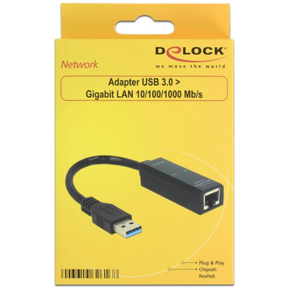 Delock 62616 Netzwerkadapter 1000 MBit/s USB, RJ45 Netzwerk-Adapter