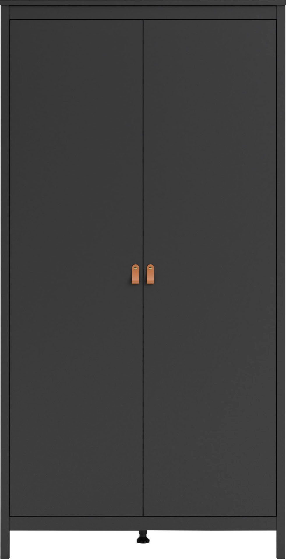 Home affaire Kleiderschrank Madrid, Drehtürenschrank, Aufbewahrung Kasten Schrank Stauraum 2türiger Schrank mit 5 Einlegeböden und Kleiderstange, Breite 102 cm