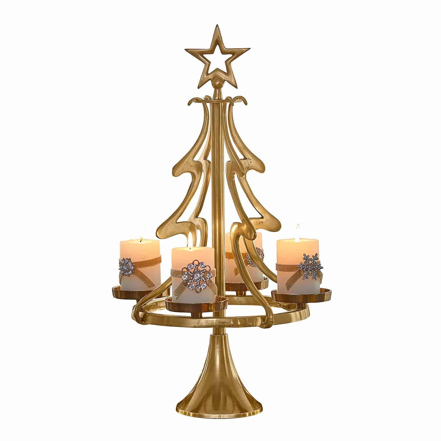 Mirabeau Adventskranz Adventskranzständer Gaetana gold