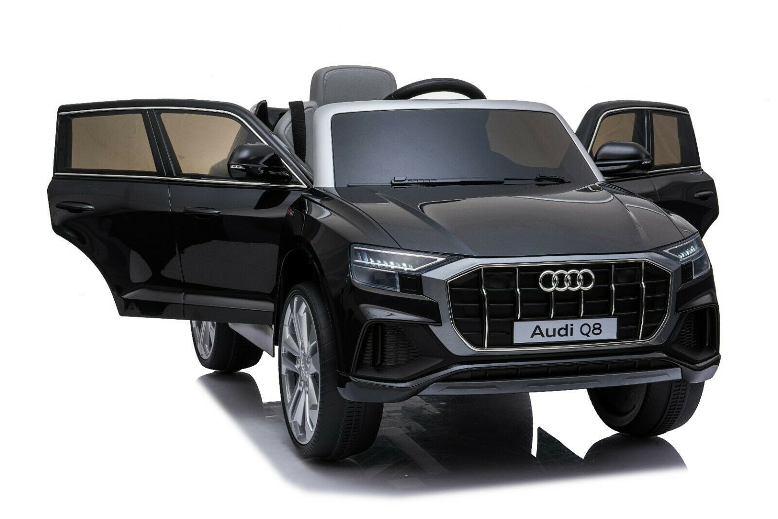 Toys Store Elektro-Kinderauto Kinder Elektroauto Audi Q8 Kinderauto Kinderfahrzeug Elektroauto, Belastbarkeit 35 kg, AUX-/USB-Anschluss, MP3 Hupe und Motorsound am Lenkrad, Fernsteuerung