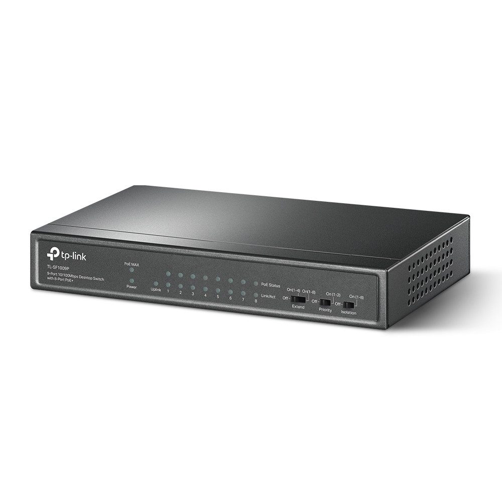 tp-link TL-SF1009P Netzwerk-Switch (8× PoE+ Ports)