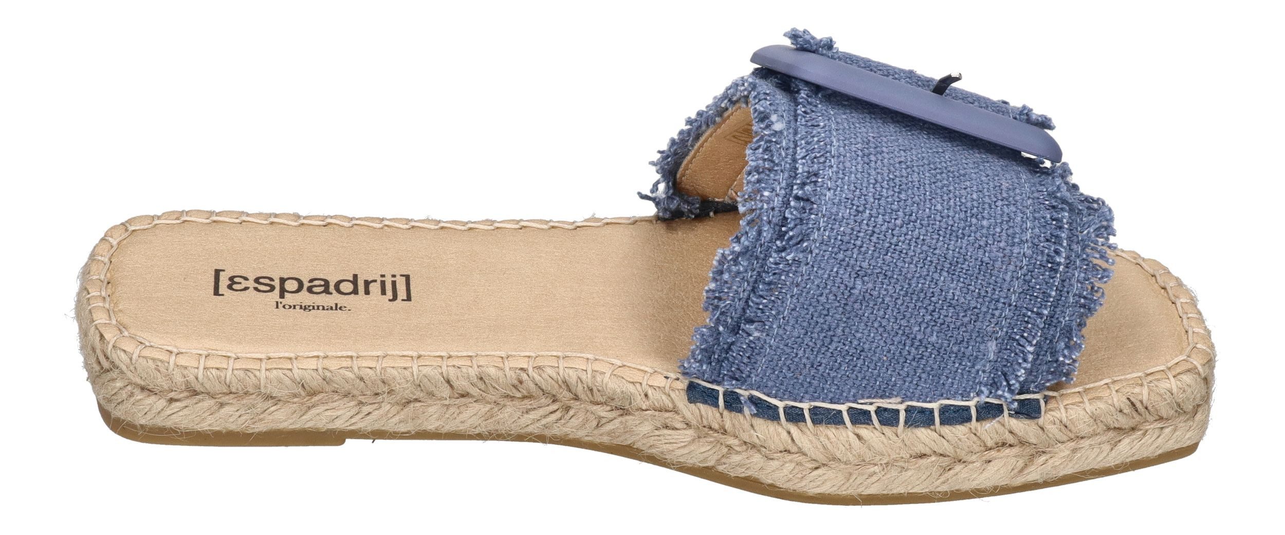 espadrij l´originale BELFORT LINEN Pantolette Dusty Blue – Bild 4 von 5