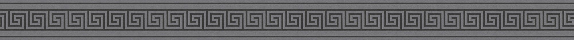 A.S. Création Bordüre Only Borders, aufgeschäumt, geometrisch, Tapete Bordüre Geometrisch schwarz/dunkelgrau