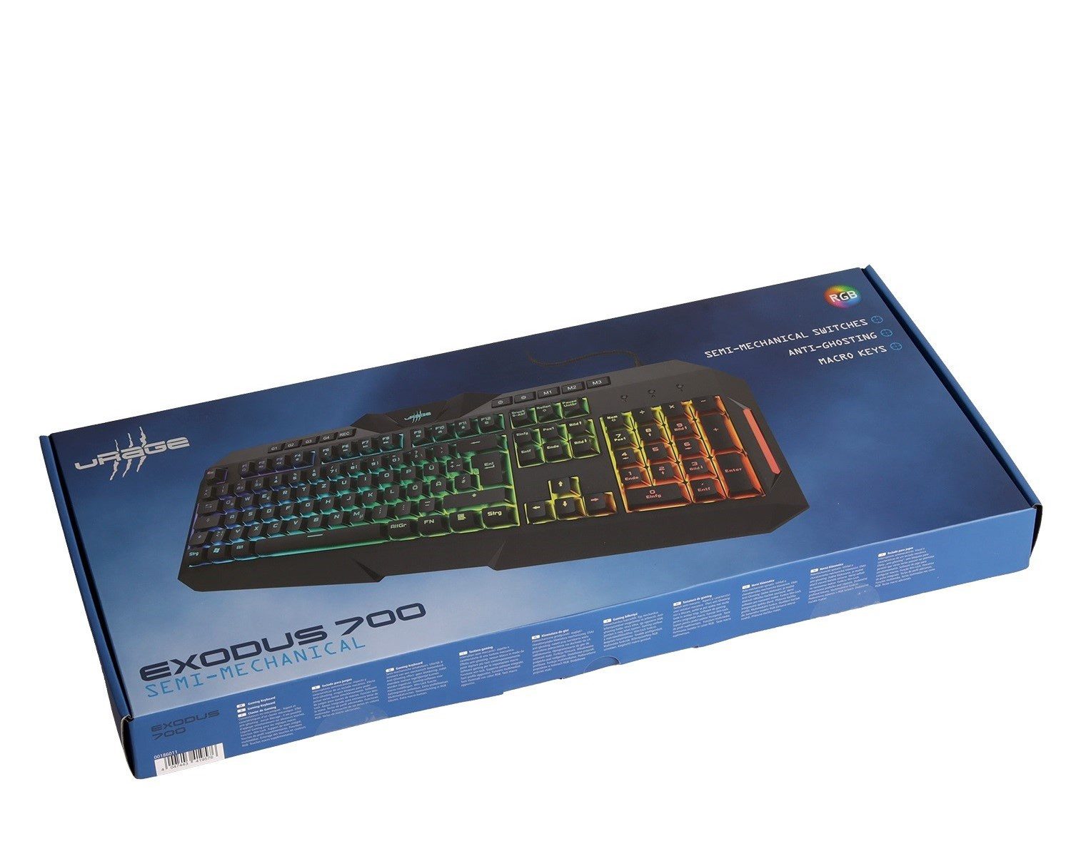 uRage uRage Gaming Keyboard Exodus 700 DE-Layout Gaming-Tastatur (Semi-Mechanical RGB LED Beleuchtung Halb Mechanische Tastatur) – Bild 5 von 5