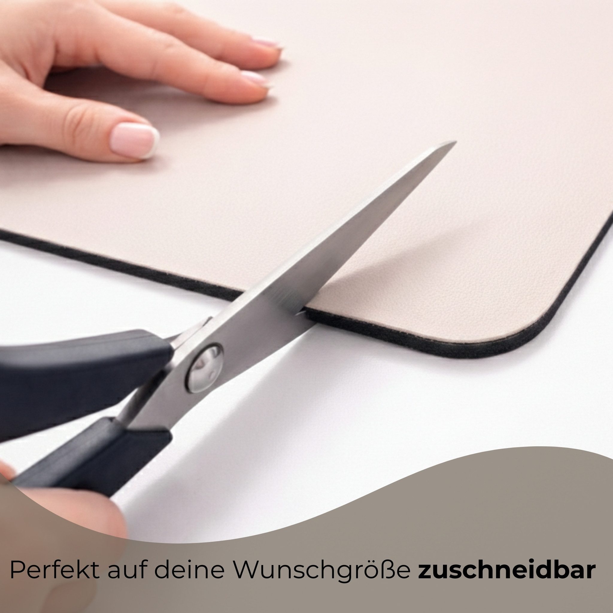 matches21 HOME & HOBBY Abtropfmatte 2er Set Geschirr Abtropfmatten, in grau-beige 40x60 cm, Saugstarke Spülmatte & Kaffeematte Leder-Optik – Bild 5 von 5