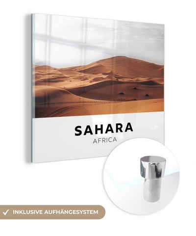 MuchoWow Acrylglasbild Afrika - Sand - Natur, (1 St), Glasbilder - Bilder auf Glas Wandbild - Foto auf Glas - Wanddekoration