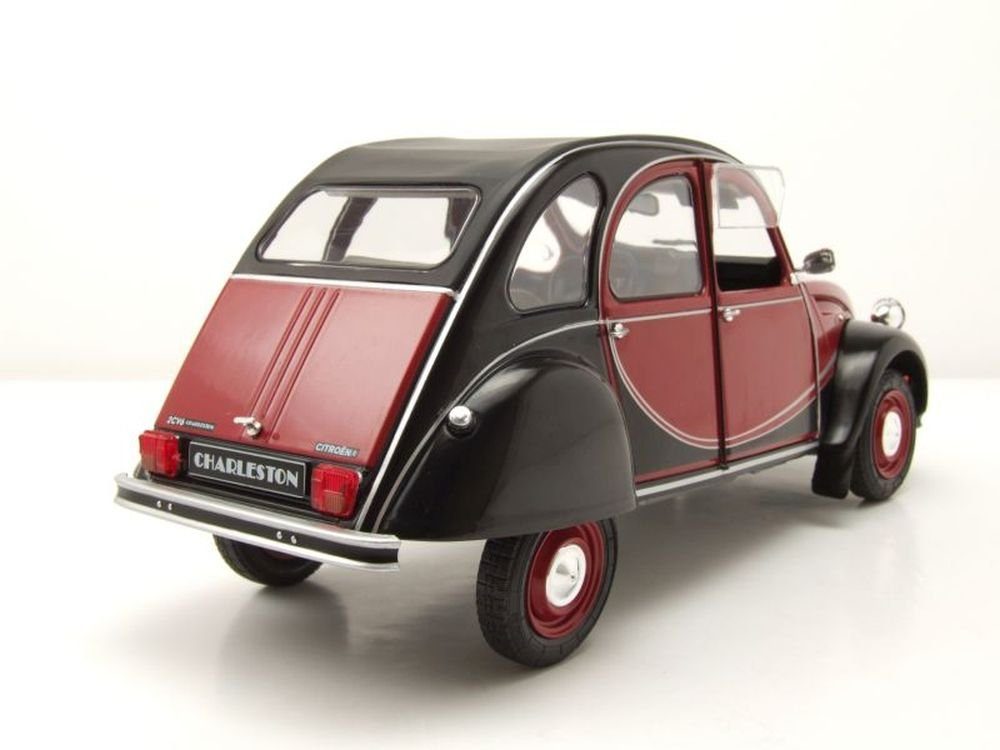 Solido Modellauto Citroen 2CV 6 Charleston Ente 1982 rot schwarz, Maßstab 1:18
