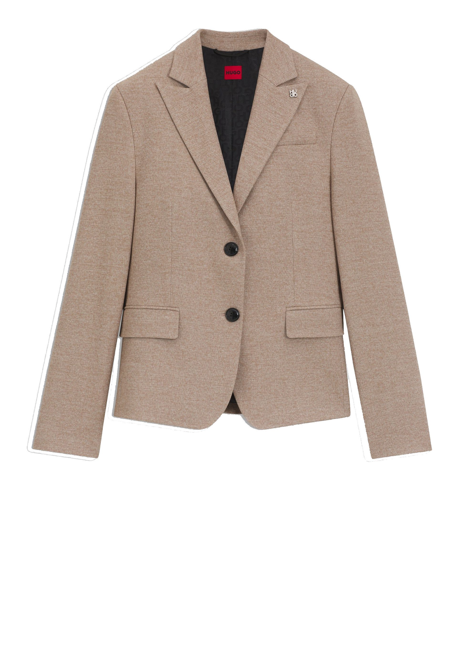HUGO Jackenblazer Anoria aus elastischem Mouliné-Gewebe (1-tlg)