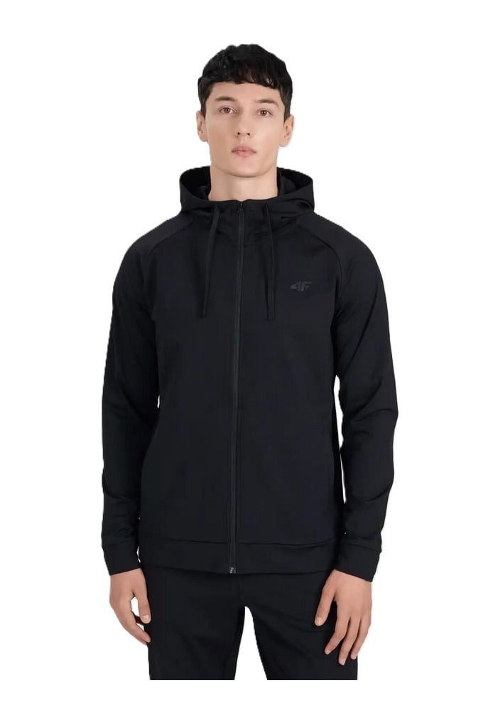 4F Trainingsjacke FNK M654 mit Kapuze (bequeme Passform, schnelltrocknend) schwarz