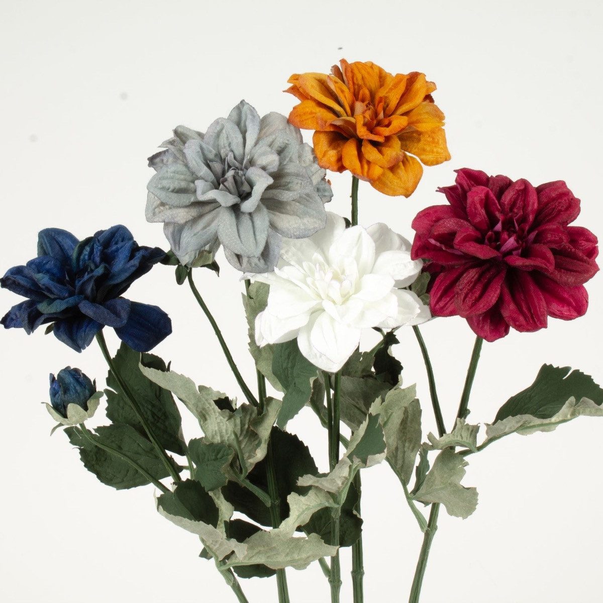 Kunstblume Deko Blumenzweig Dahlie Ginger, Eco Collection, Royalblau, 60cm, Ø10cm Dahlie, artplants, Höhe 60.0 cm