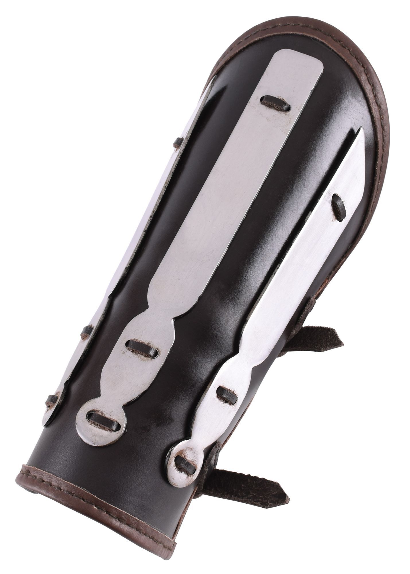 Kostüm Ulfberth Armschutz aus Stahl und Leder