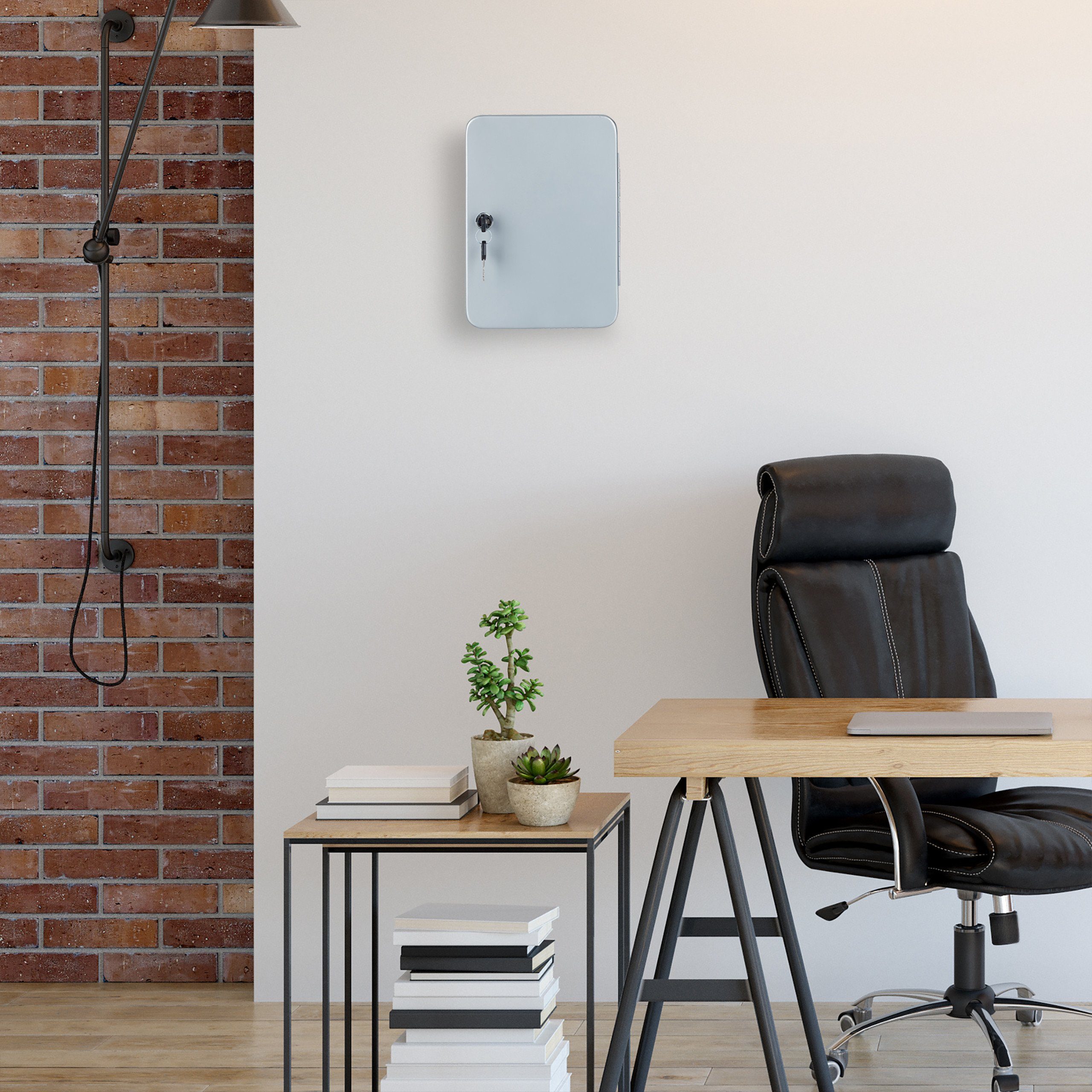 relaxdays Schlüsselkasten Metall abschließbar, Grau günstig online kaufen