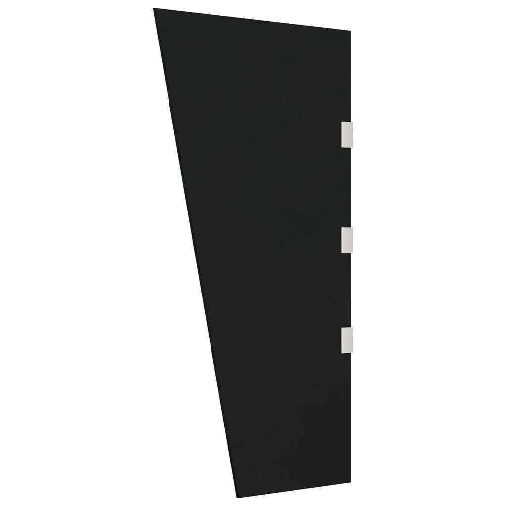 vidaXL Gartenbau-Substrat Seitenwand für Vordach Schwarz 50x100 cm Hartglas