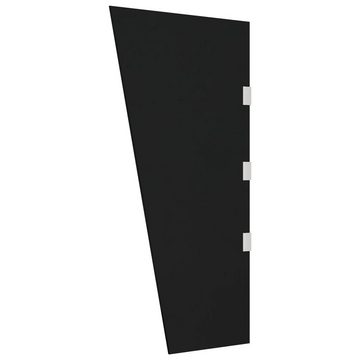 vidaXL Gartenbau-Substrat Seitenwand für Vordach Schwarz 50x100 cm Hartglas