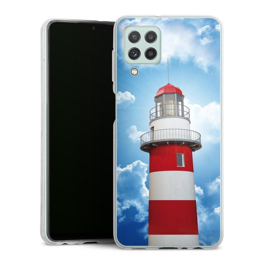 DeinDesign Handyhülle Leuchtturm Wolke Himmel Leuchtturm, Samsung Galaxy A22 4G Silikon Hülle Bumper Case Handy Schutzhülle