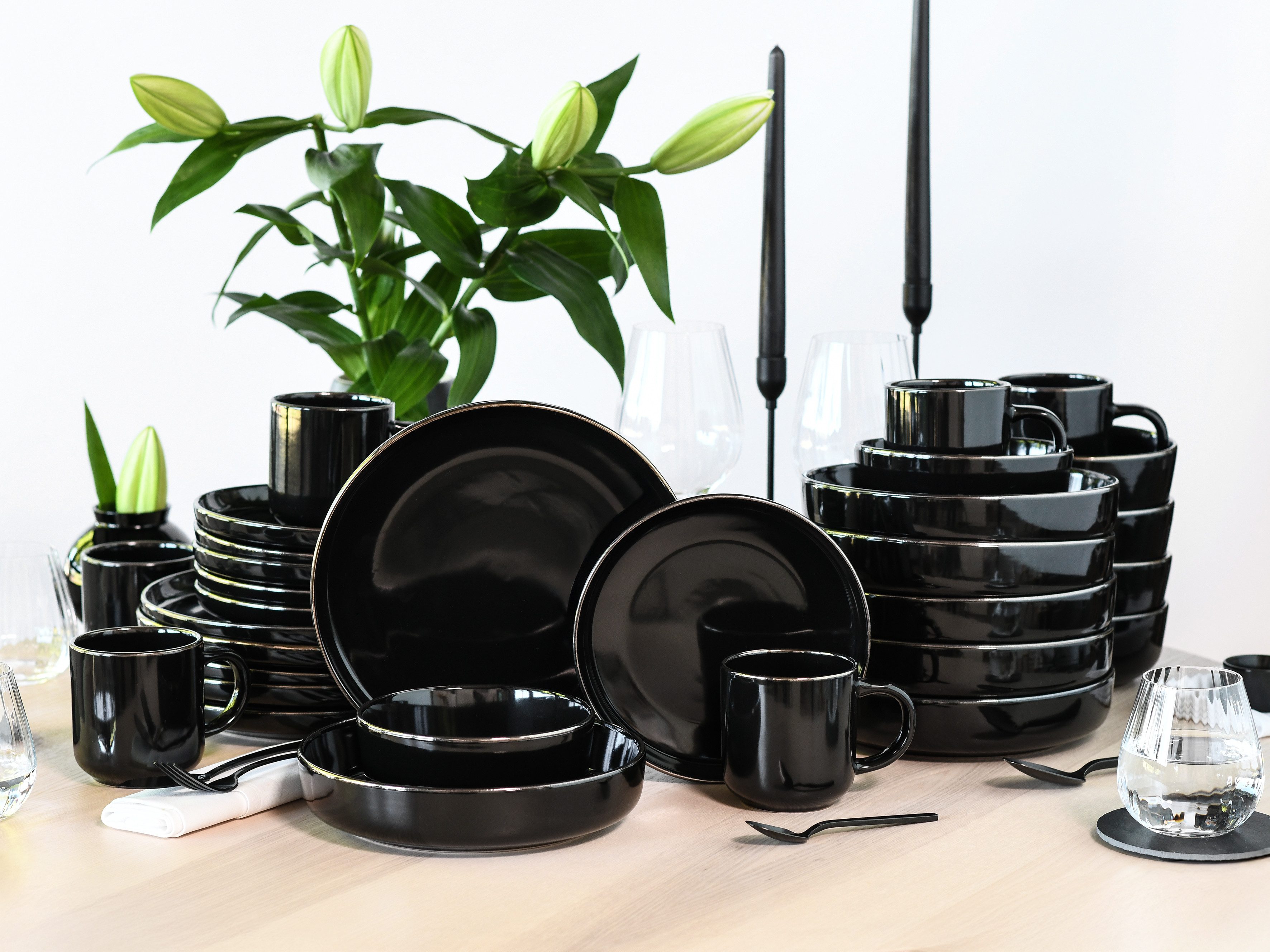 CreaTable Kombiservice Nordic Festive (30-tlg), 6 Personen, Steinzeug