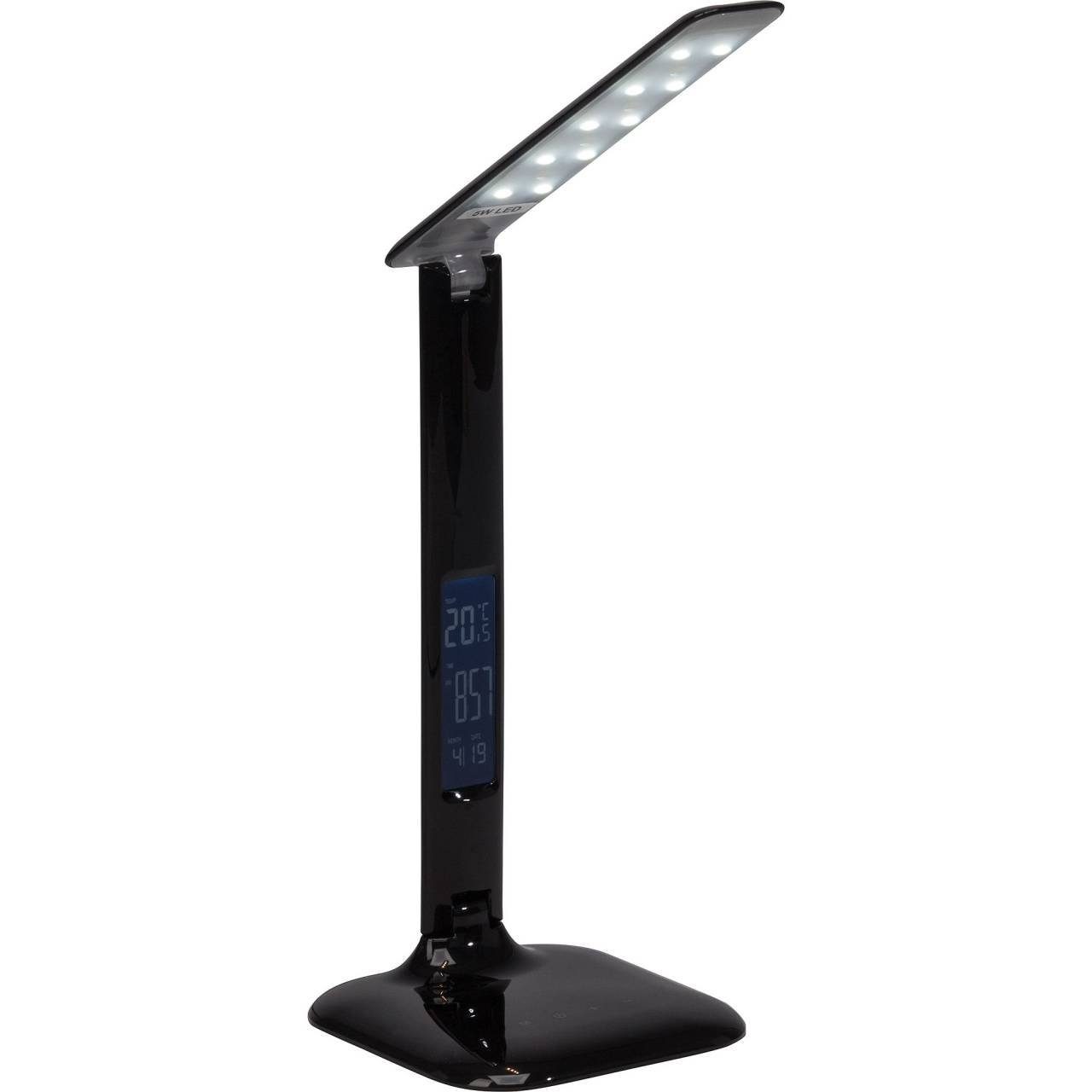 Brilliant LED Schreibtischlampe Glenn, LED fest integriert, Farbwechsler, 55 cm Höhe, Touchdimmer, USB-Anschluss, Kunststoff/Metall