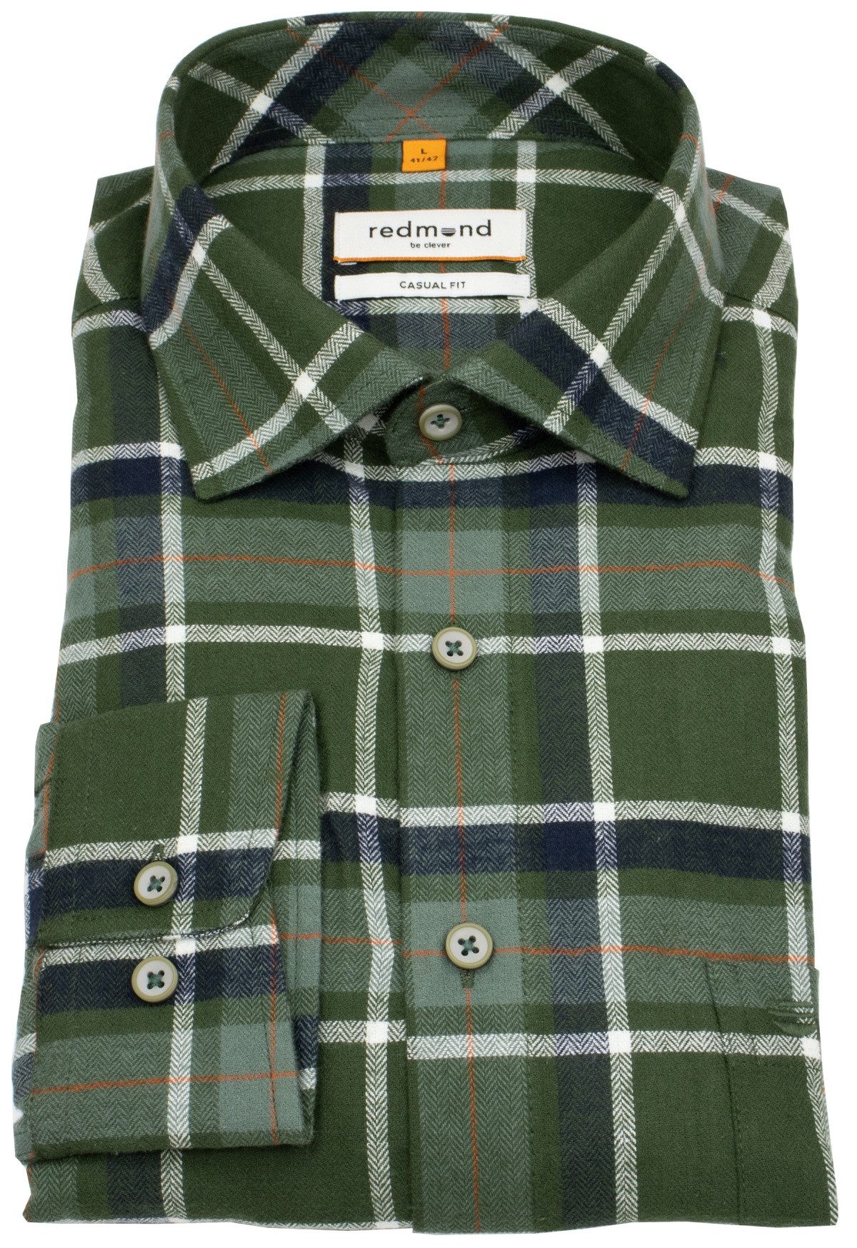 Redmond Karohemd Button-Down-Kragen