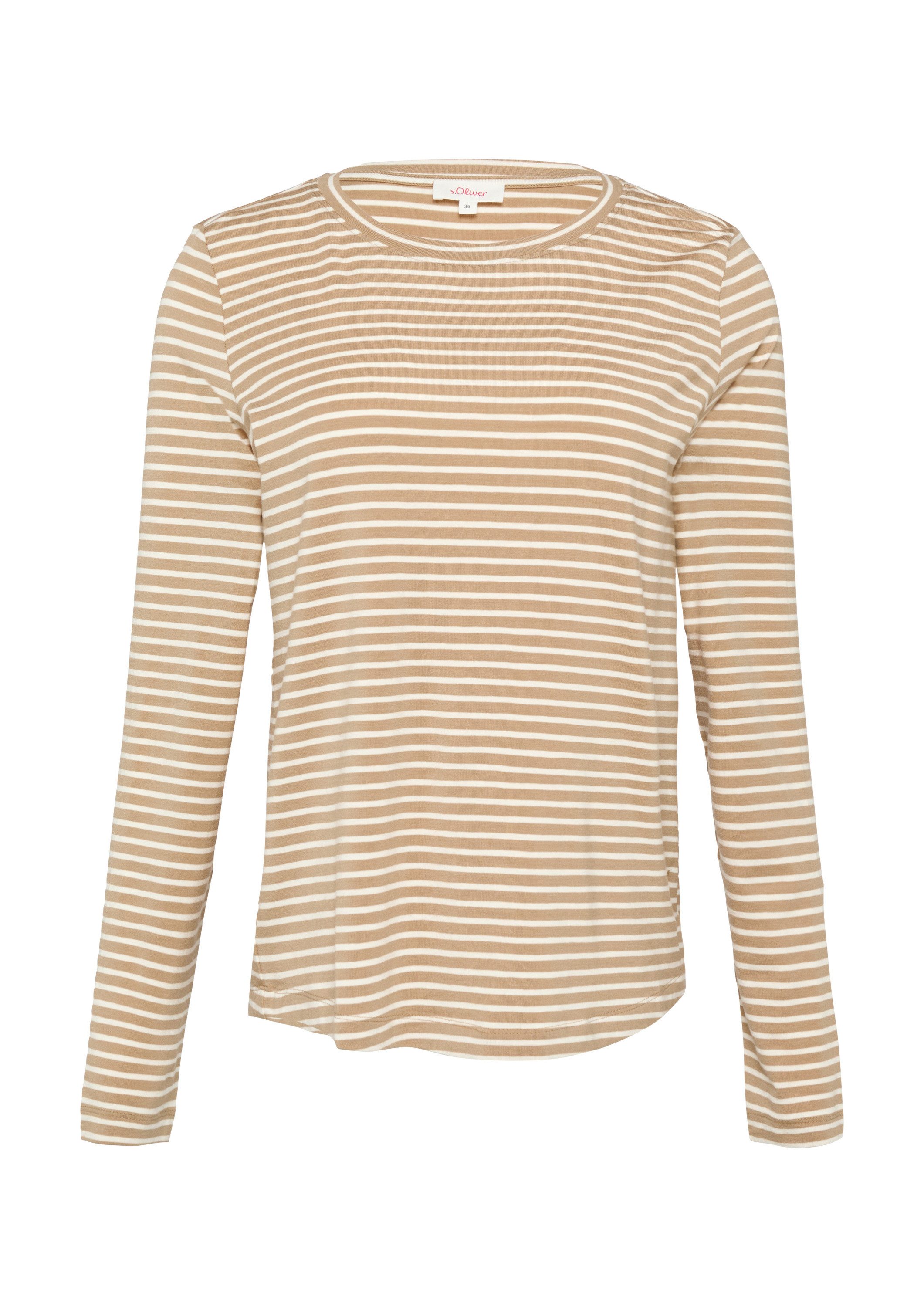 s.Oliver Langarmshirt T-Shirt Longsleeve aus Lyocellmix günstig online kaufen