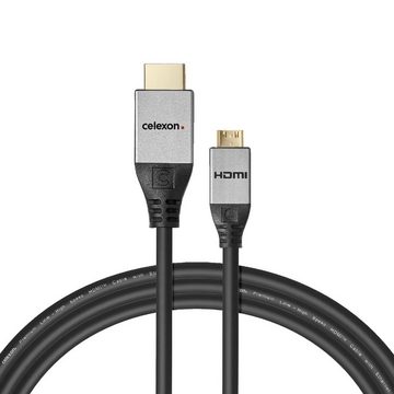 Celexon HDMI auf Mini HDMI Kabel mit Ethernet - 2.0a/b 4K 1,0m HDMI-Kabel, (100 cm), Professional Line