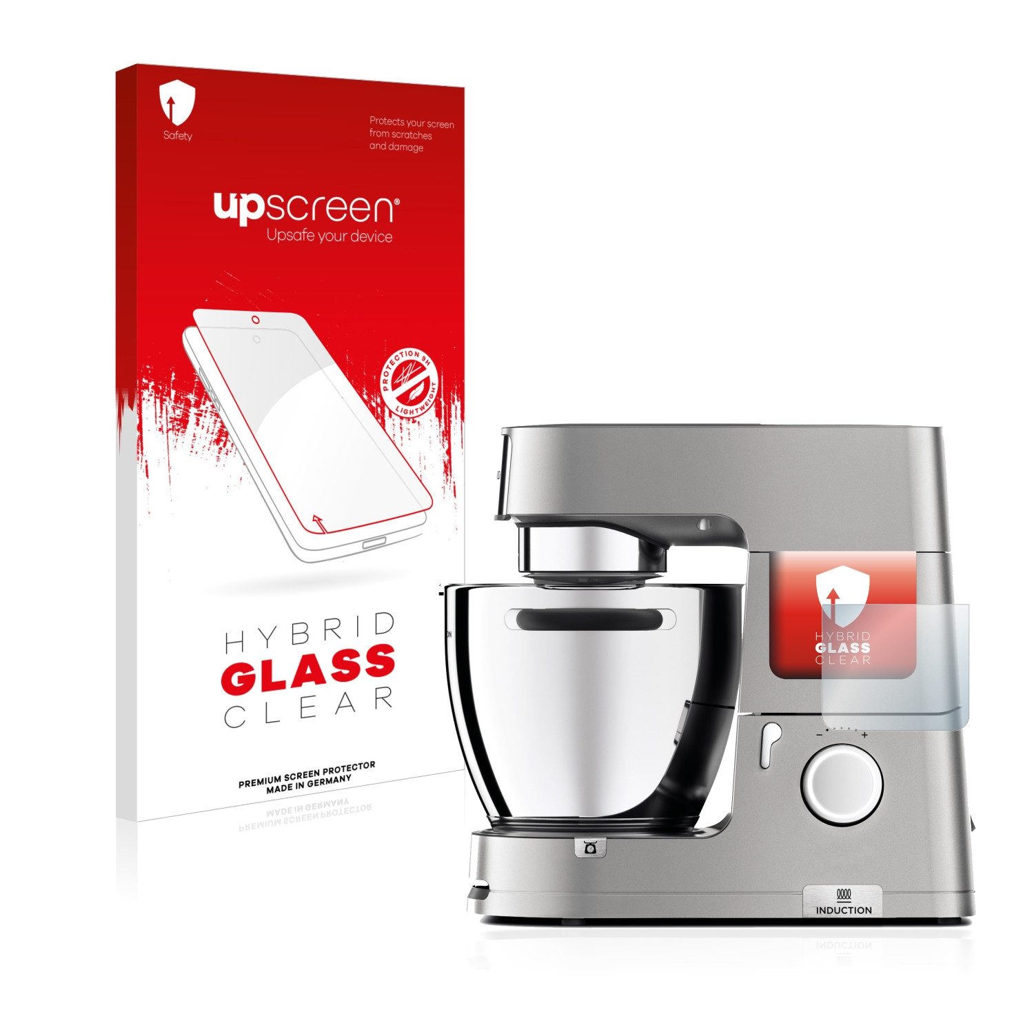 upscreen flexible Panzerglasfolie für Kenwood KCL 95 cooking chef XL., Displayschutzglas, Schutzglas Glasfolie klar