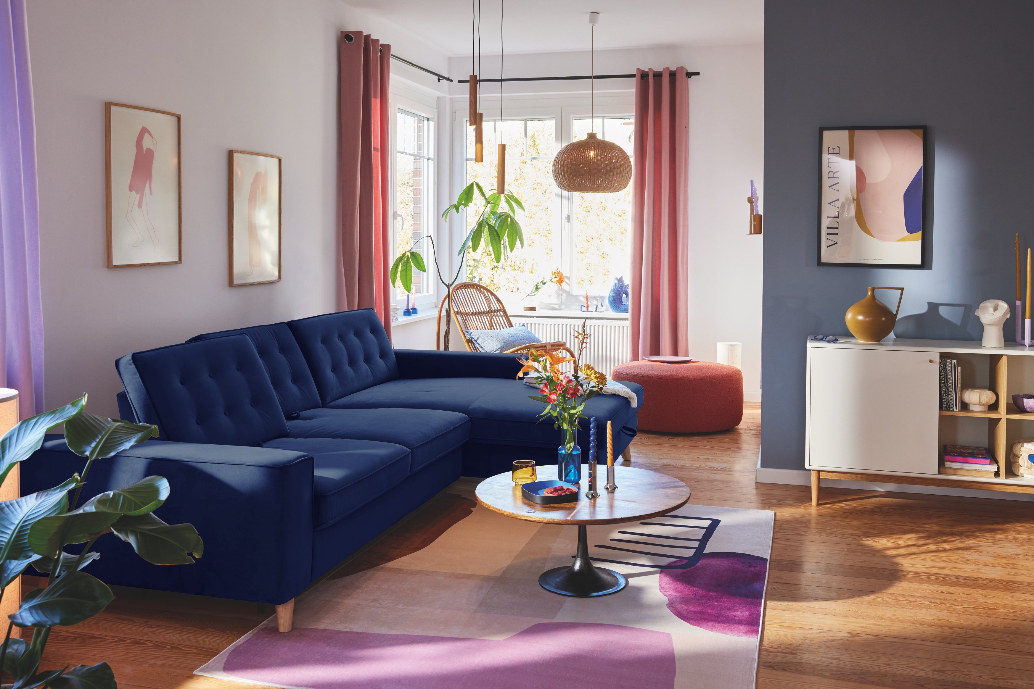 wahlweise Shift mit Bettfunktion Ecksofa TOM HOME TAILOR Bettkasten und Chic, Nordic