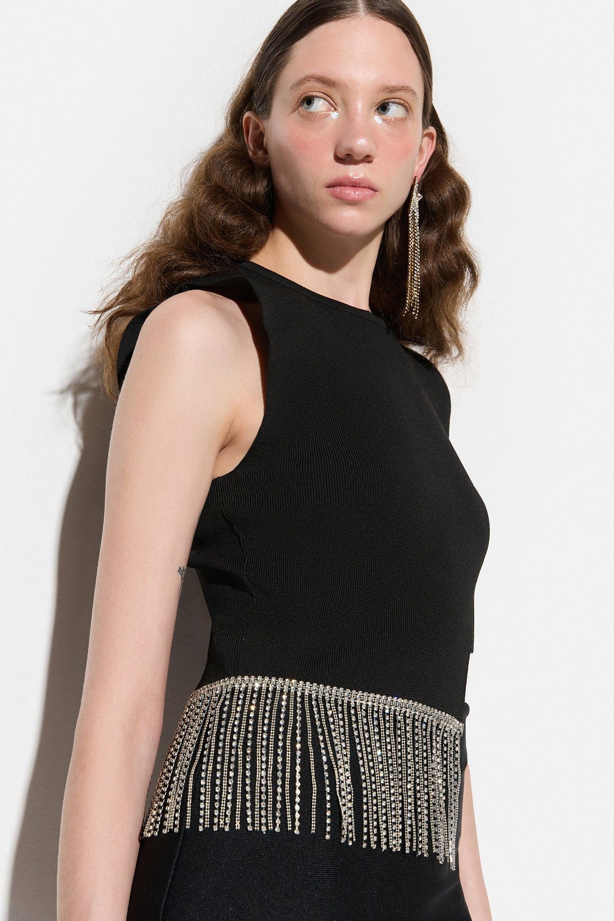 Blusentop Verzierte Strickbluse