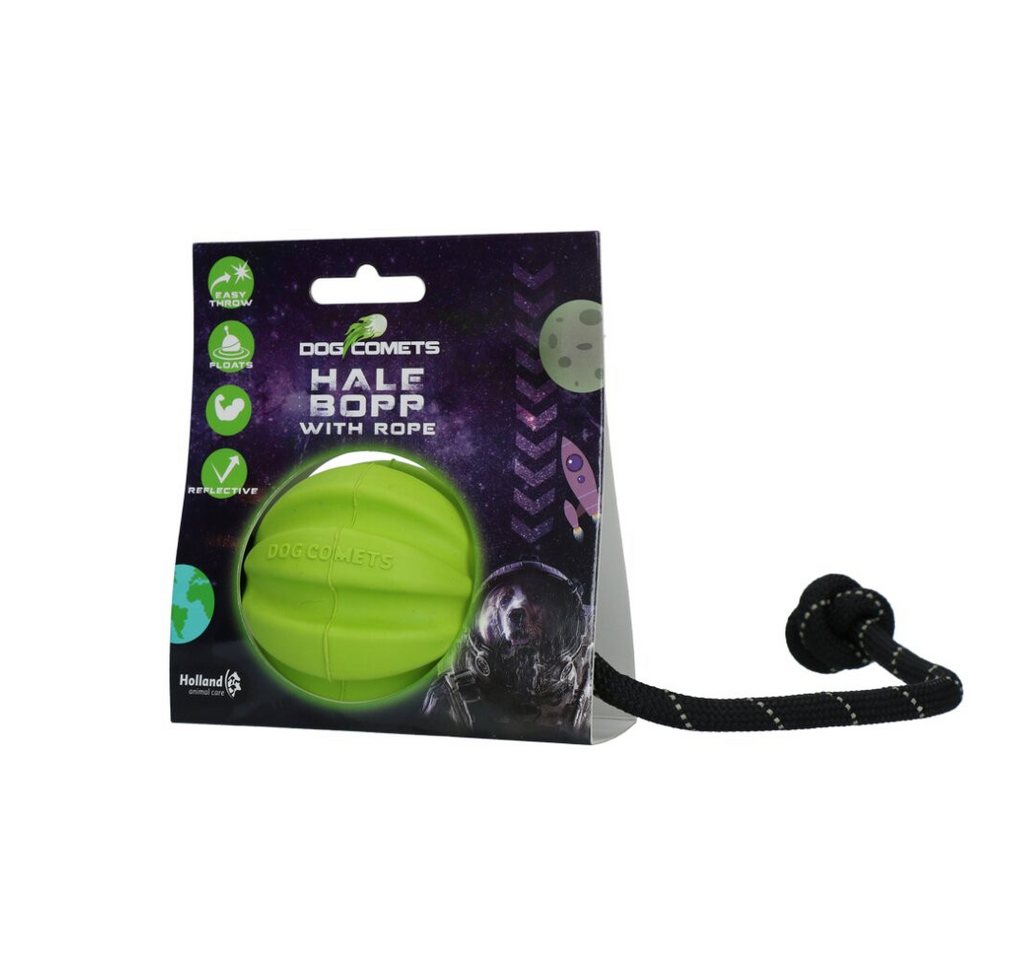 Thumbnail - Dog Comets Tierkuscheltier Ball Hale-Bopp Green with rope