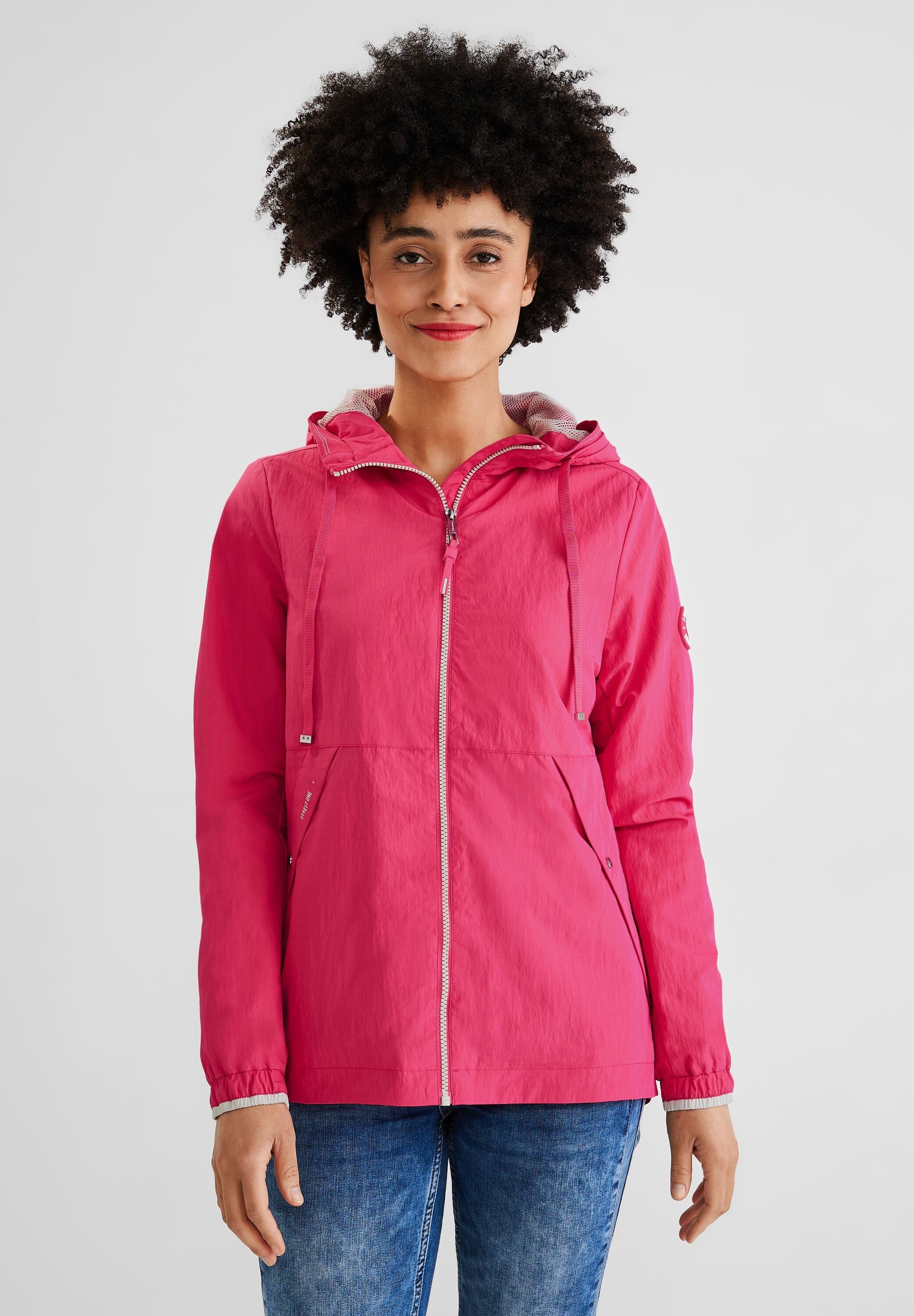 STREET ONE Windbreaker mit joyful Kapuze pink