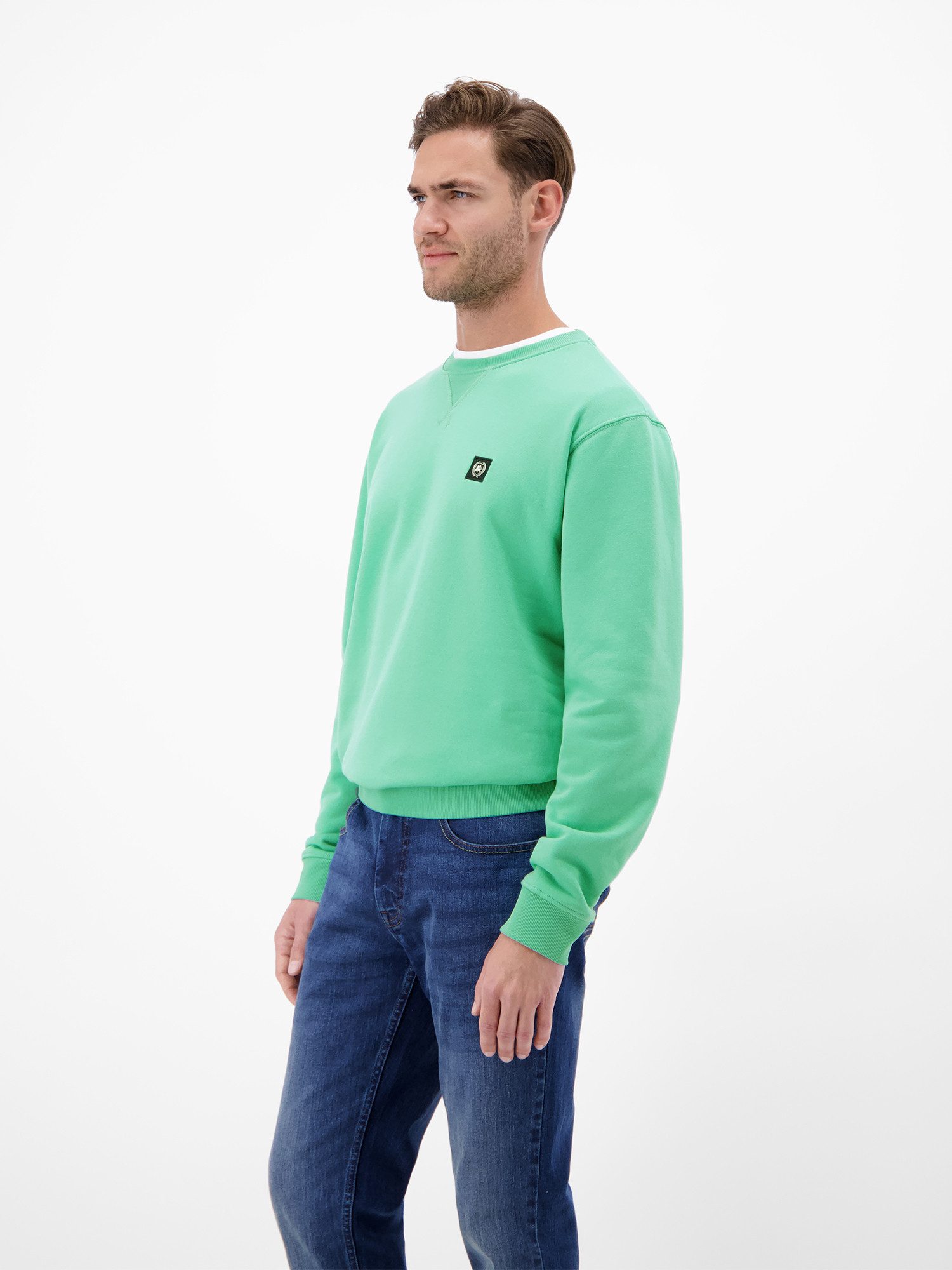 LERROS Sweatshirt Sweatshirt aus Baumwollmix, O-Neck