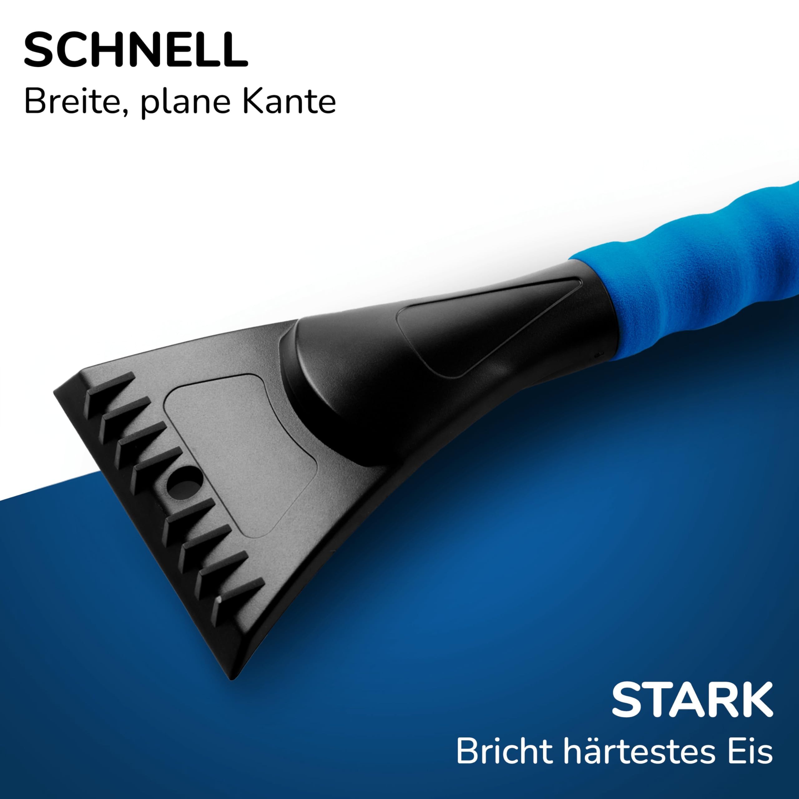 Lyvanas Car Ice Scraper with Brush, Ergonomic Professional Snow Brush for Cars, Fast & Powerful, Durable & Gentle Car Windscreen Scraper, Long & Versatile