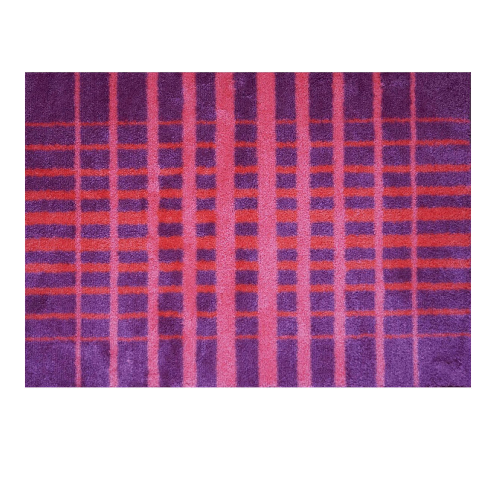 akzente Fußmatte Feel Grid pink, Rechteckig, günstig online kaufen