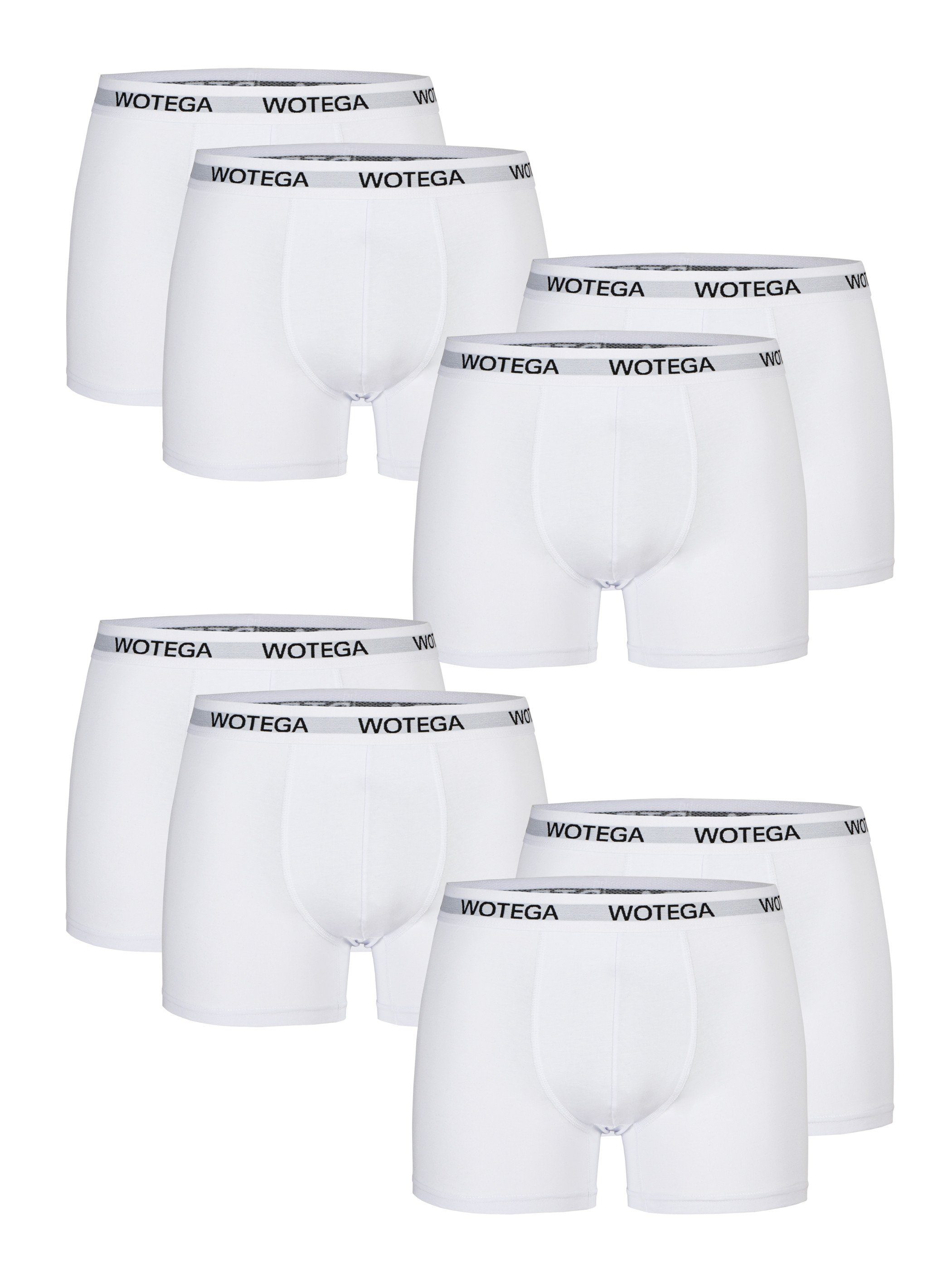 WOTEGA Boxershorts Joe (Spar-Set, 8er-Pack) moderne Baumwoll Unterhosen exklusiv im 8er Pack Weiß (Brilliant White 114001)