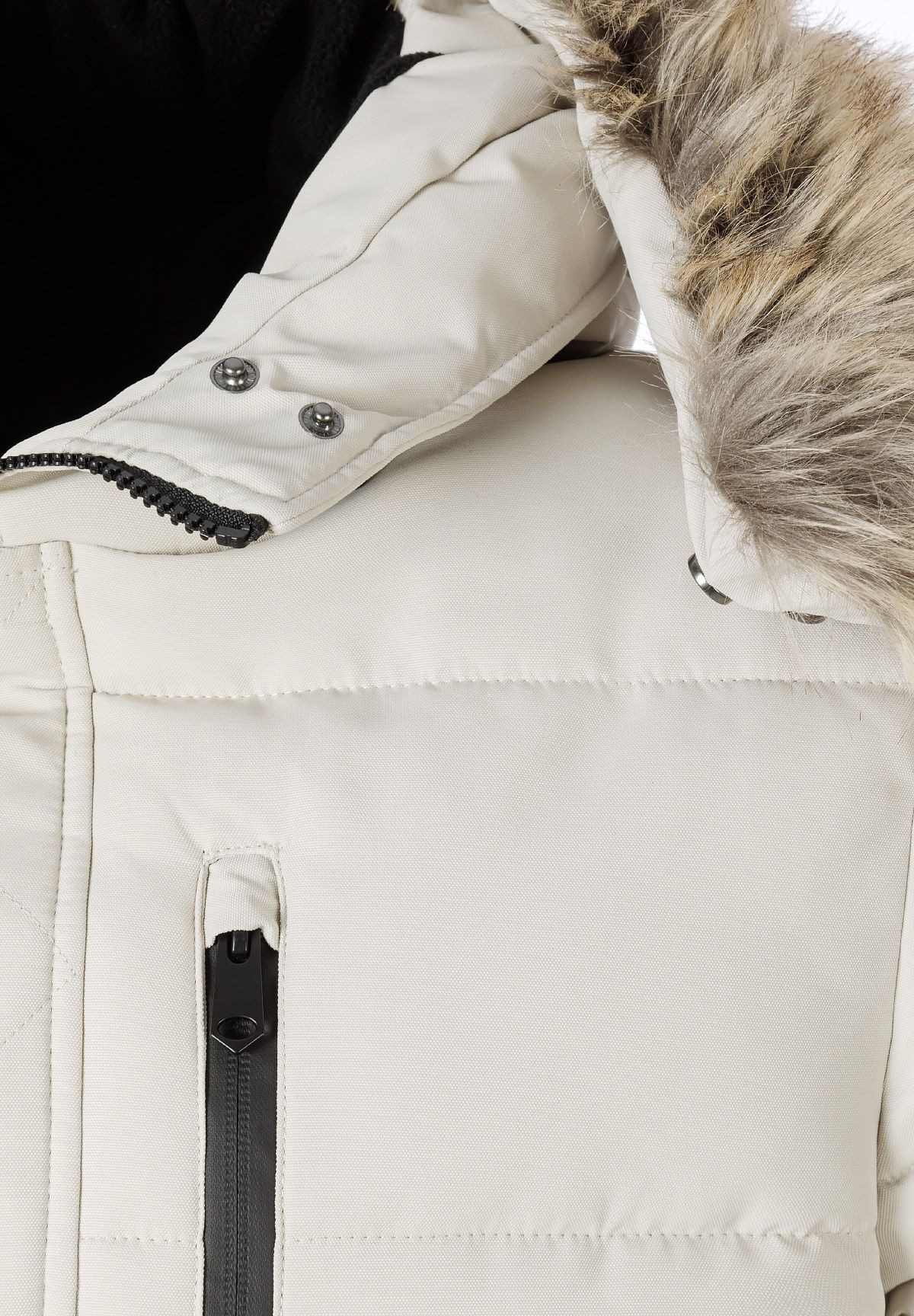 Respect Winterjacke Gefütterte Jacke mit Fellimitat (XS-XXL)
