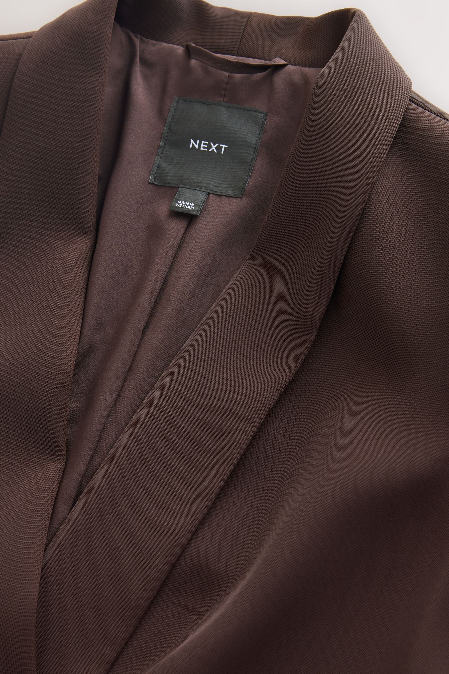 Next Jackenblazer Relaxed Fit Blazer mit Raffärmeln und Vichykaros (1-tlg)