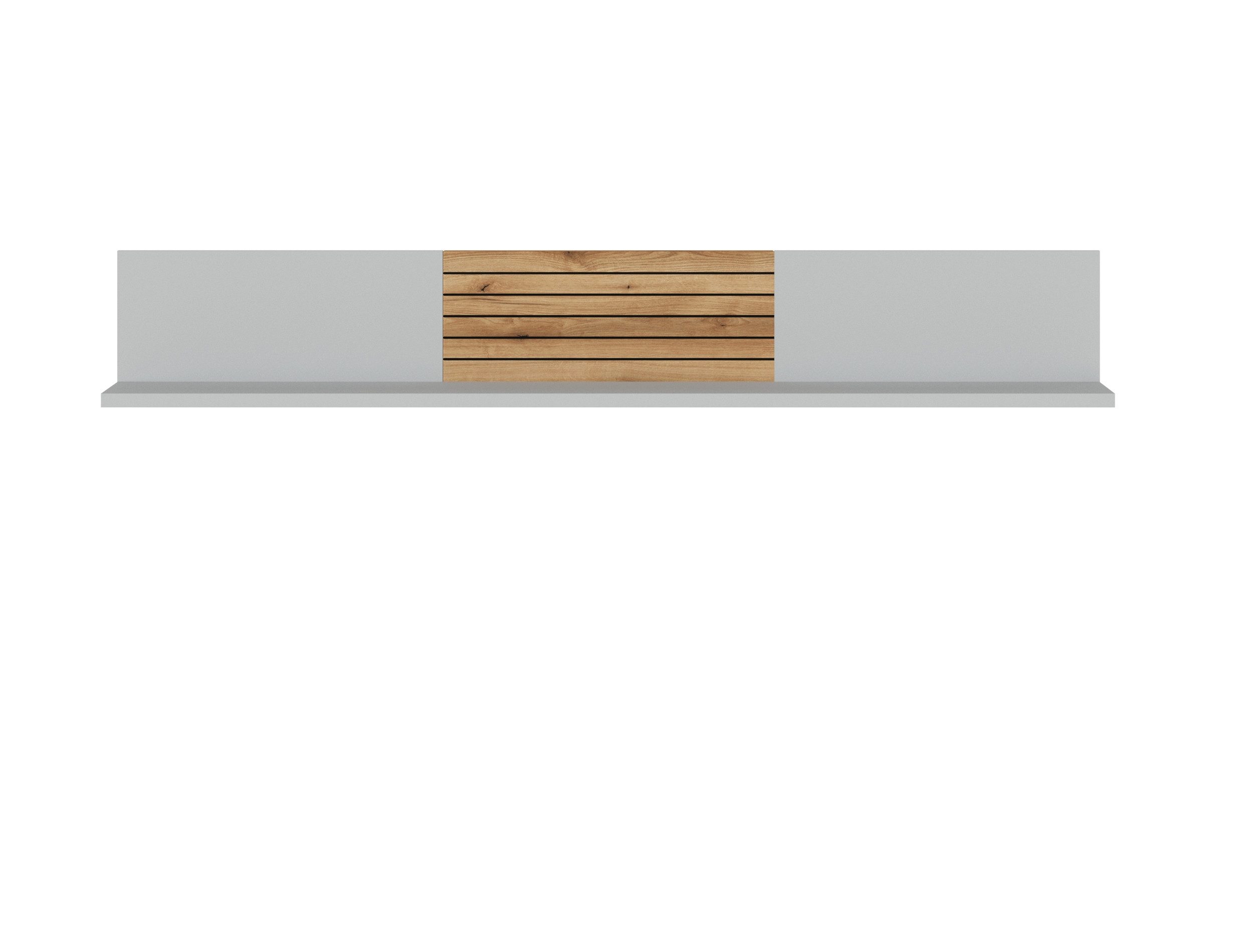 freiraum Wandboard ALVERNO, in Asche/Coast Evoke Eiche Lamelle-Dekor - 160x24x20 (BxHxT)