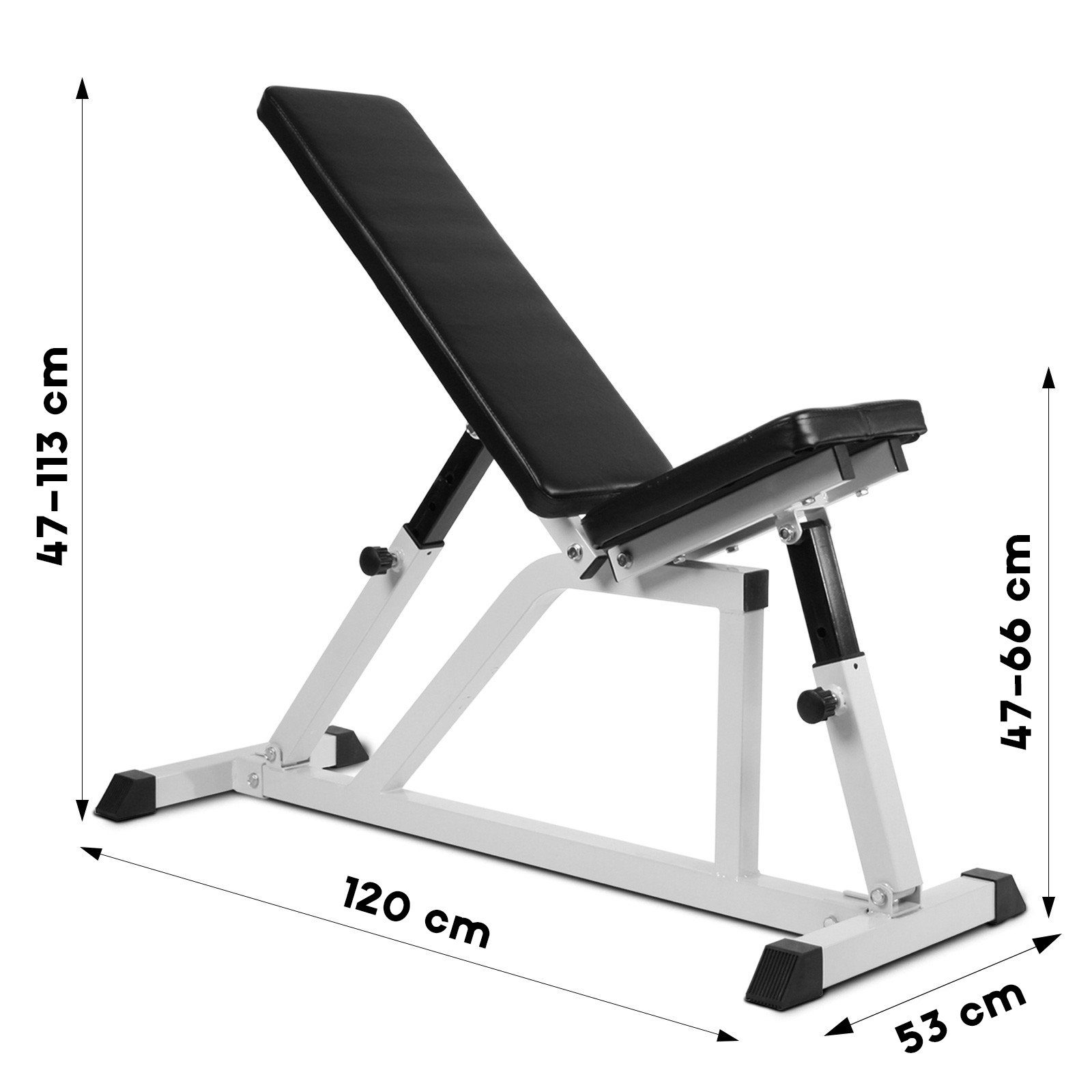 Physionics Hantelbank Multifunktion 200kg belastbar Hantelbank bis - Klappbar