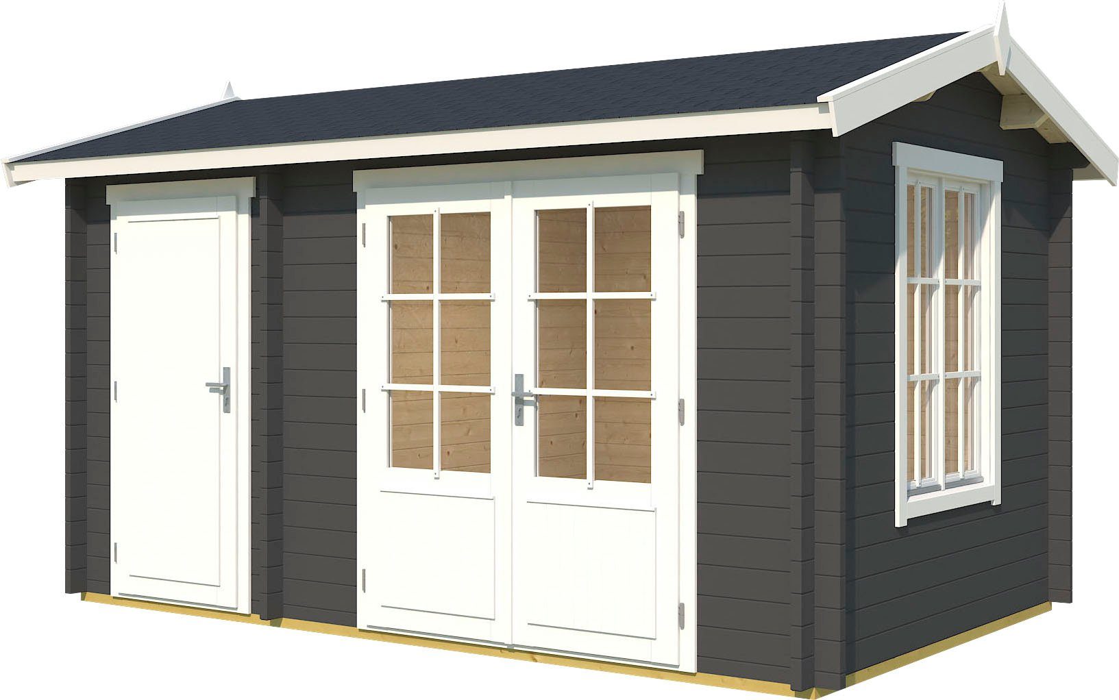 LASITA MAJA Gartenhaus WREXHAM, BxT: 430x288 cm, (Set, inkl. Fussbodenbretter zum verlegen)