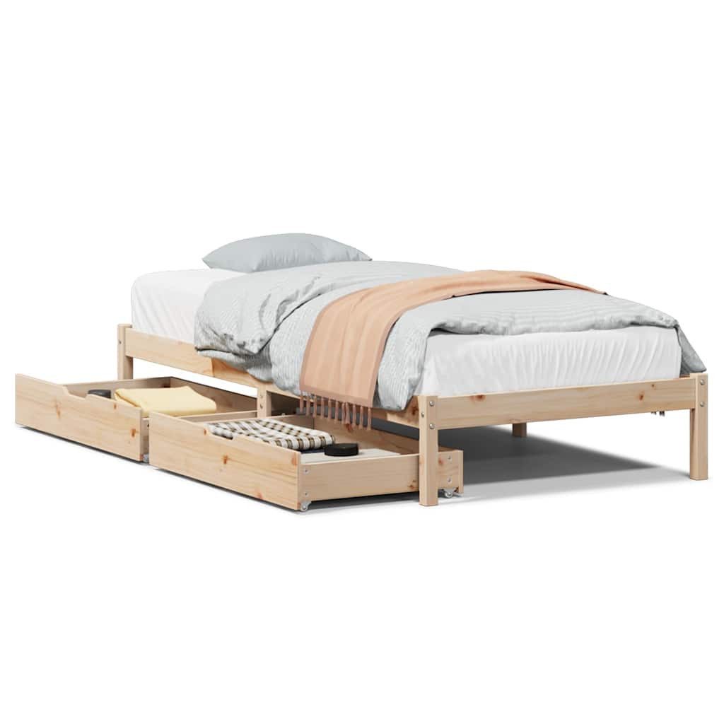 vidaXL Bett Massivholzbett ohne Matratze 100x200 günstig online kaufen
