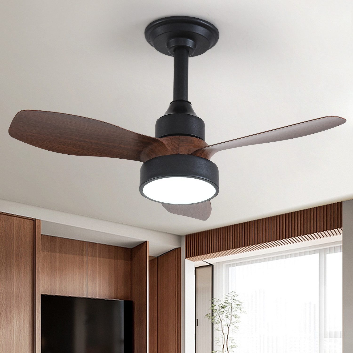 JDONG Deckenventilator mit Beleuchtung und Fernbedienung günstig online kaufen