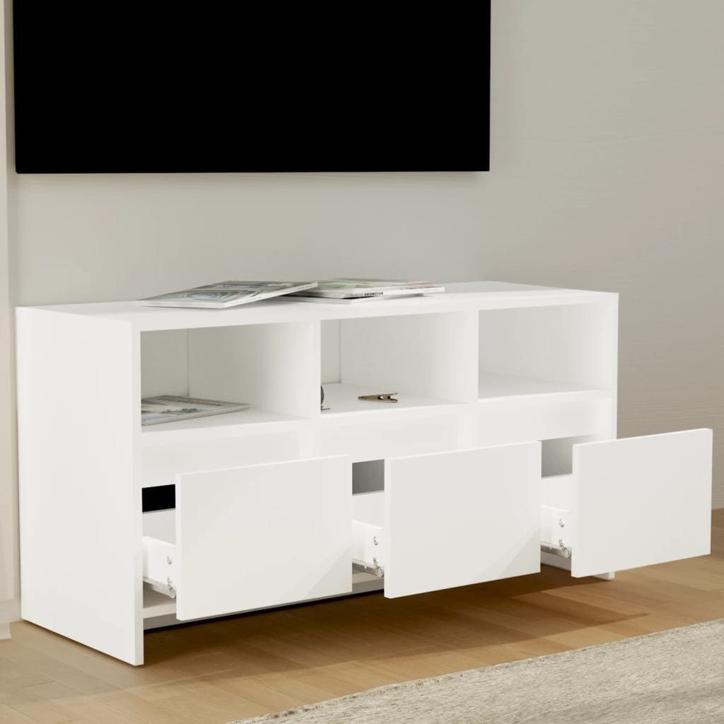 cm Weiß furnicato TV-Schrank Holzwerkstoff 102x37,5x52,5